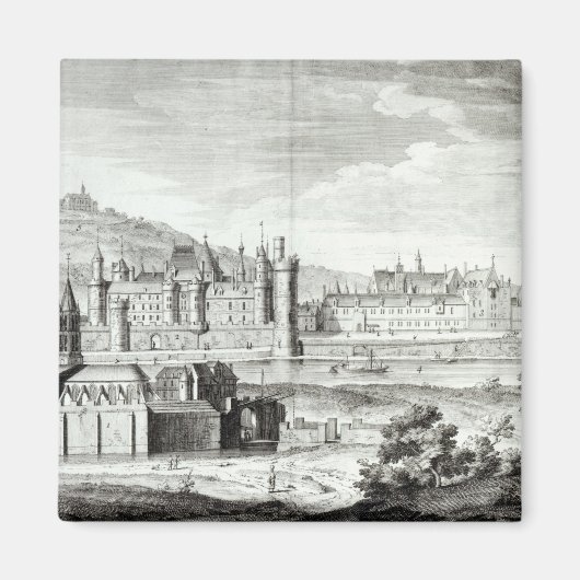 Aussicht auf die Abtei von Saint-Germain-des-Pres Magnet (Vorne)