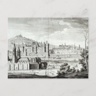 Aussicht auf die Abtei von Saint-Germain-des-Pres Postkarte