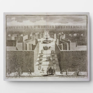 Aussicht auf die acht Statuen von Castellazzo im S Fotoplatte