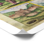 Aussicht auf die Alhambra, von "Civitates Orbis Te Poster (Ecke)