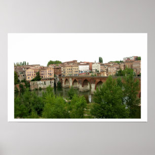 Aussicht auf die alte Brücke (Foto) Poster