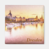 Aussicht auf die Altstadt über die Elbe in Dresden Magnet (Vorne)