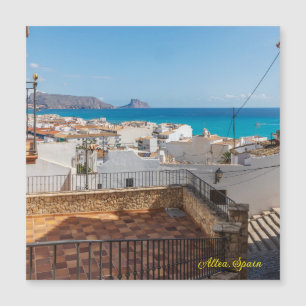 Aussicht auf die Altstadt und die Bucht, Altea, Co Magnetkarte