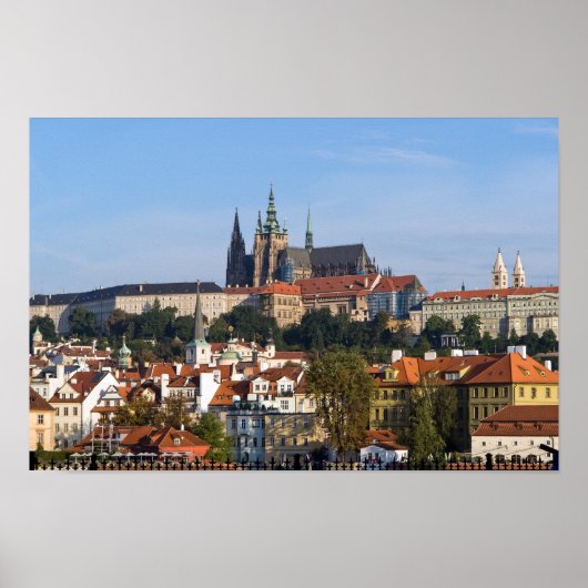 Aussicht auf die Altstadt und die Prager Burg, Tsc Poster (Vorne)
