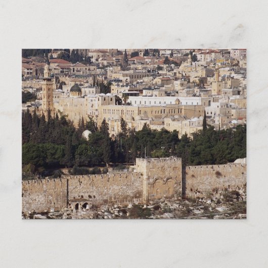 Aussicht auf die Altstadt vom Obelisk, Jerusal Postkarte (Vorderseite)