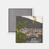 Aussicht auf die Altstadt von Heidelberg Magnet (Vorderseite/Rückseite)