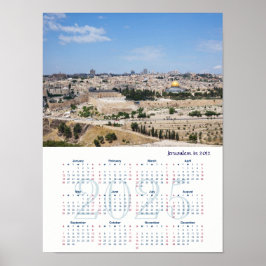 Aussicht auf die Altstadt von Jerusalem 2012, Isra Poster