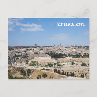 Aussicht auf die Altstadt von Jerusalem, Israel Postkarte