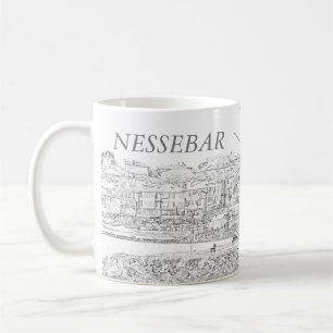 Aussicht auf die Altstadt von Nessebar Kaffeetasse