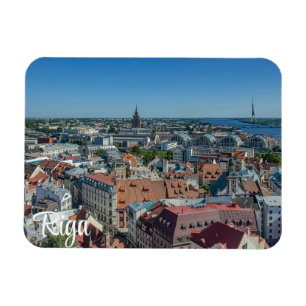 Aussicht auf die Altstadt von Riga von oben Magnet