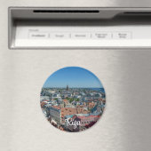 Aussicht auf die Altstadt von Riga von oben Magnet (In Situ (Geschirrspüler))