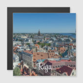 Aussicht auf die Altstadt von Riga von oben Magnet (Vorne/Hinten)