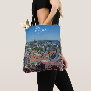 Aussicht auf die Altstadt von Riga von oben Tasche