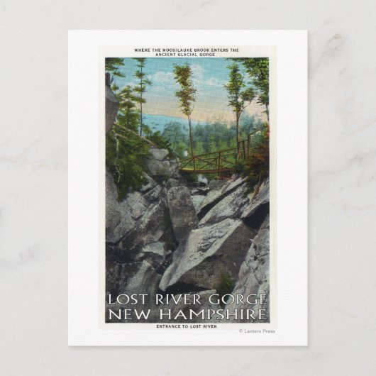 Aussicht auf die antike Gletscherschlucht Postkarte (Vorderseite)