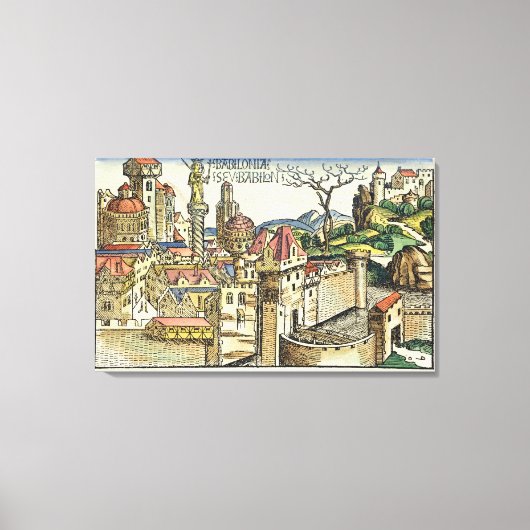 Aussicht auf die antike Stadt Babylon, vom Nure Leinwanddruck (Vorderseite)