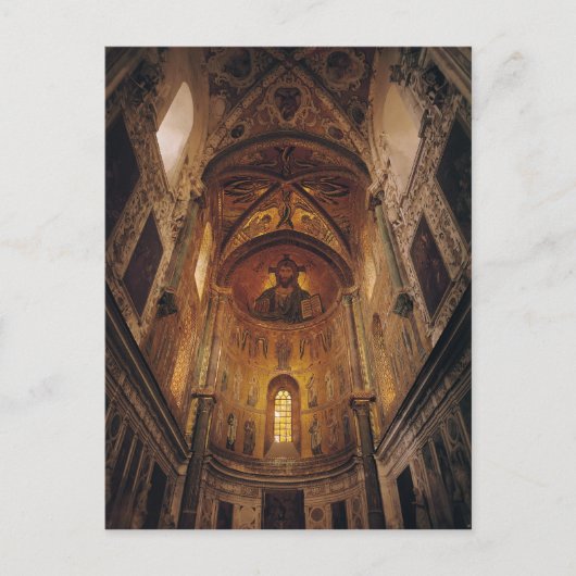 Aussicht auf die Apsis mit dem Christ Pantocrator Postkarte (Vorderseite)