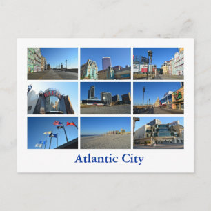 Aussicht auf die atlantische Stadt Postkarte
