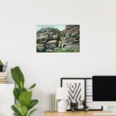 Aussicht auf die aufsteigende Riesenfelswanderung  Poster (Heimbüro)