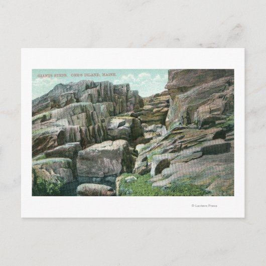 Aussicht auf die aufsteigende Riesenfelswanderung  Postkarte (Vorderseite)