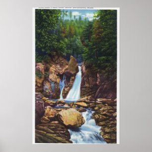 Aussicht auf die Bash-Bish Falls in der Nähe von G Poster