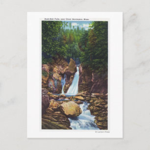 Aussicht auf die Bash-Bish Falls in der Nähe von G Postkarte