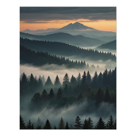 Aussicht auf die Berge Fotodruck (Vorne)