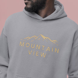 Aussicht auf die Berge in Beige Hoodie
