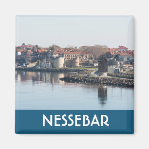 Aussicht auf die berühmte bulgarische Stadt Nesseb Magnet