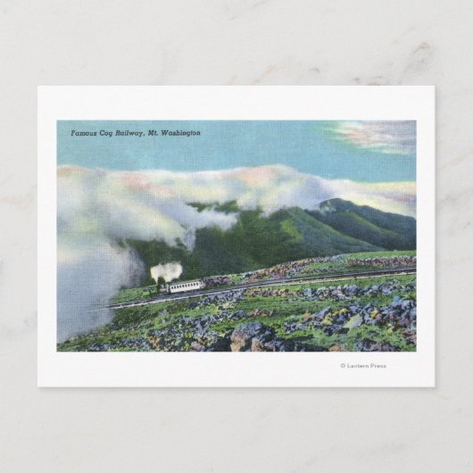 Aussicht auf die berühmte Zahnradbahn Postkarte (Vorderseite)