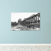 Aussicht auf die Brücke Chico-Oroville Leinwanddruck (Insitu (Holzboden))