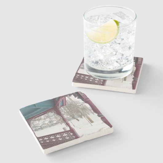 Aussicht auf die Bucht - Martha's Vineyard Steinuntersetzer (Seitenansicht)