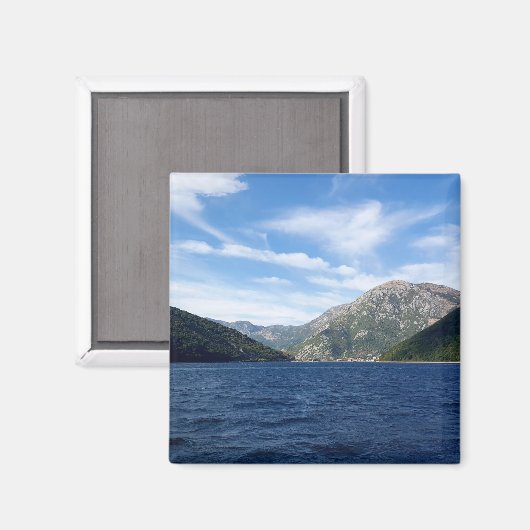 Aussicht auf die Bucht von Boka Kotorska, Monteneg Magnet (Vorderseite/Rückseite)