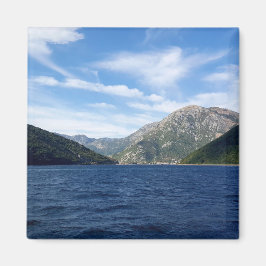Aussicht auf die Bucht von Boka Kotorska, Monteneg Magnet