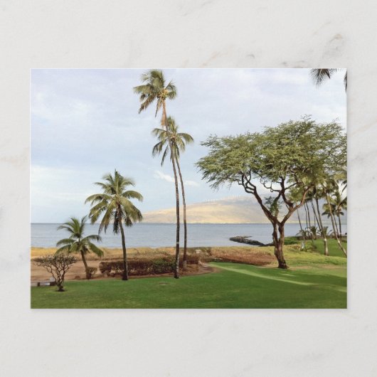 Aussicht auf die Bucht von Maalaea von Kihei aus, Postkarte (Vorderseite)