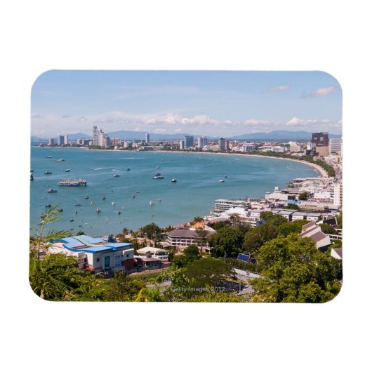 Aussicht auf die Bucht von Pattaya. Magnet (Horizontal)