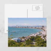 Aussicht auf die Bucht von Pattaya. Postkarte (Vorne/Hinten)