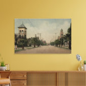 Aussicht auf die Cajon Street mit vier Kirchen Leinwanddruck (Insitu (Wohnzimmer))