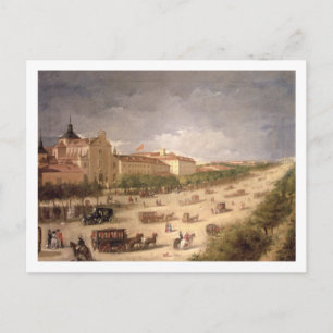 Aussicht auf die Calle de Alcala, Madrid (Öl auf L Postkarte