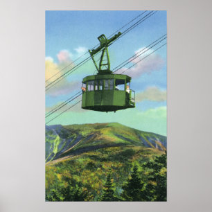 Aussicht auf die Cannon Mt Tram Steigend Poster
