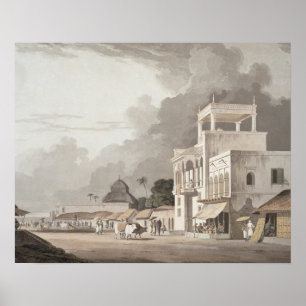 Aussicht auf die Chitpore Road, Kalkutta, Teller I Poster