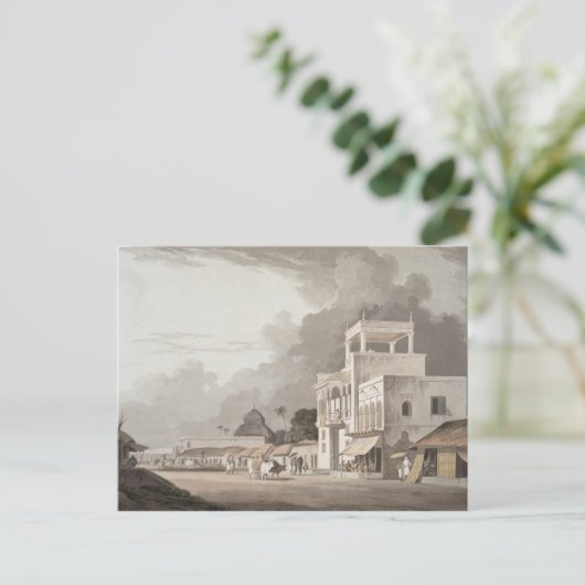 Aussicht auf die Chitpore Road, Kalkutta, Teller I Postkarte (Stehend Vorderseite)