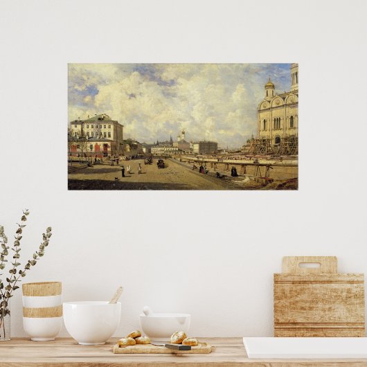 Aussicht auf die Christlich-Erlöser-Kathedrale Poster (Küche)