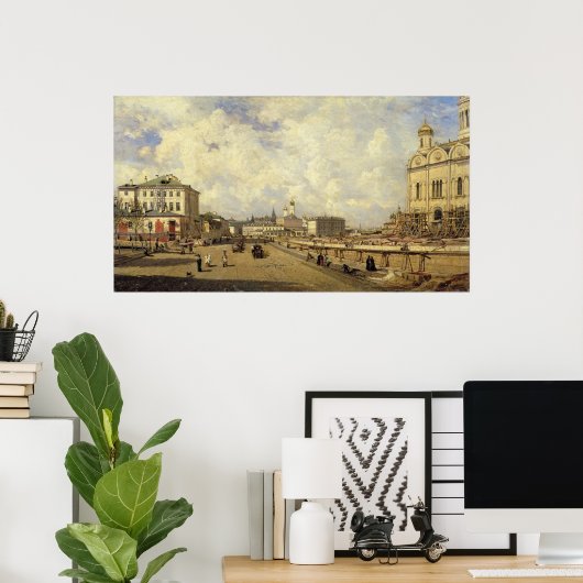 Aussicht auf die Christlich-Erlöser-Kathedrale Poster (Heimbüro)