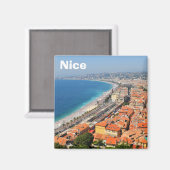 Aussicht auf die Côte d'Azur in Nizza, Frankreich Magnet (Vorderseite/Rückseite)