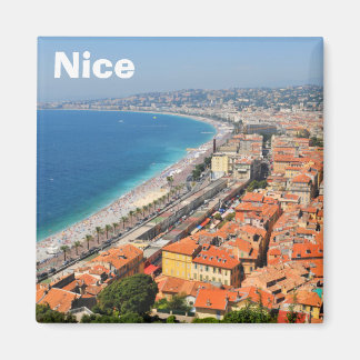 Aussicht auf die Côte d'Azur in Nizza, Frankreich Magnet