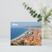 Aussicht auf die Côte d'Azur in Nizza, Frankreich Postkarte (Stehend Vorderseite)