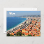 Aussicht auf die Côte d'Azur in Nizza, Frankreich Postkarte (Vorne/Hinten)