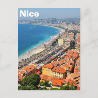 Aussicht auf die Côte d'Azur in Nizza, Frankreich Postkarte