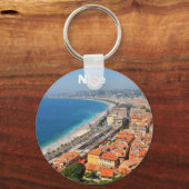 Aussicht auf die Côte d'Azur in Nizza, Frankreich Schlüsselanhänger (Vorderseite)
