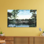 Aussicht auf die Creek-Brücke im Central Park Leinwanddruck (Insitu (Wohnzimmer))